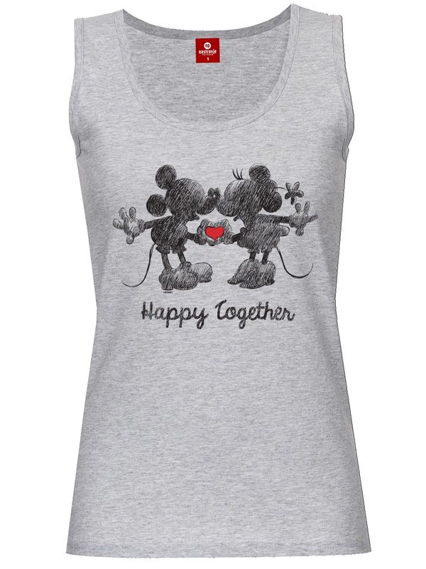 Nastrovje Potsdam Disney Mickey & Minnie Happy Damen Tanktop grau meliert