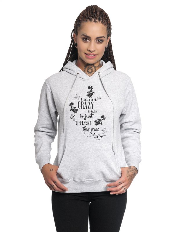 Nastrovje Potsdam Alice im Wunderland I&#039;m Not Crazy Damen Kapuzensweatshirt schwarz