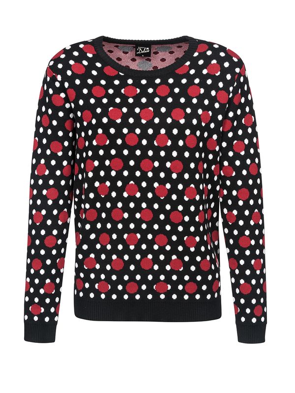 Nastrovje Potsdam Pussy Deluxe Mixed Dotties Knit Pullover schwarz allover