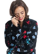 Pussy Deluxe Blossom Coat black alllover