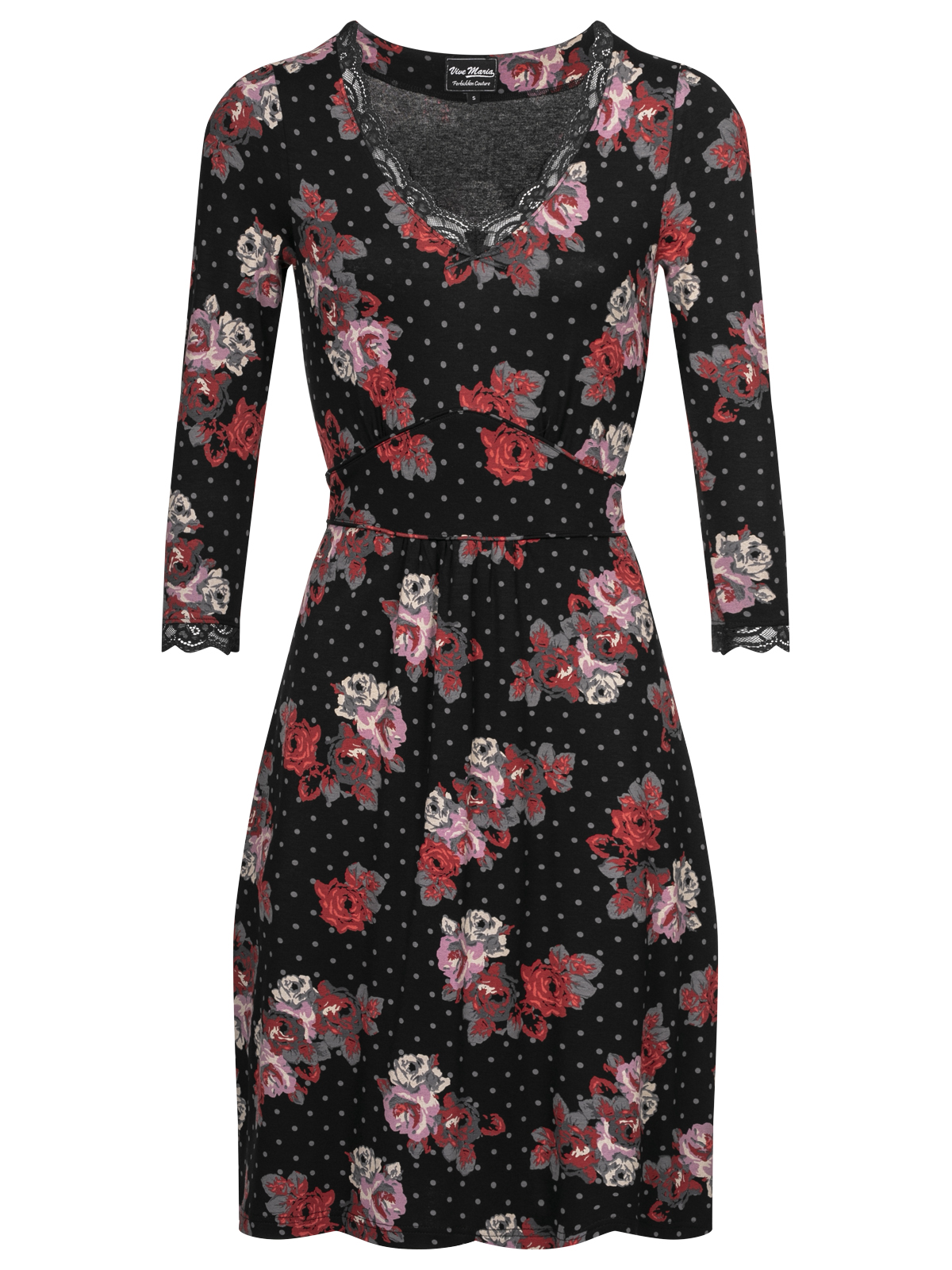 Vive Maria Roses and Dots Kleid Schwarz allover günstig online kaufen