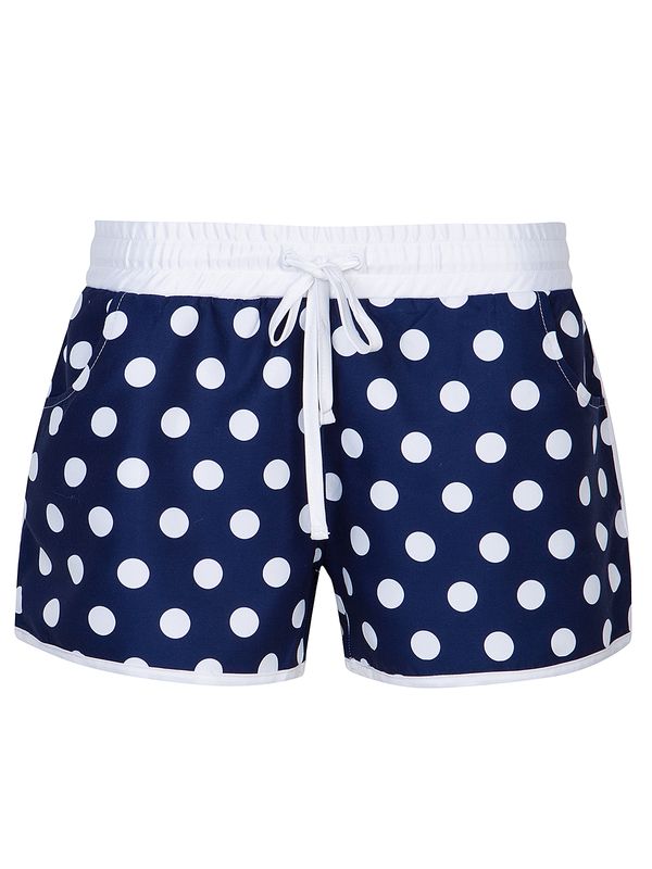 Nastrovje Potsdam Pussy Deluxe Big Dots Damen Boardshorts blau allover