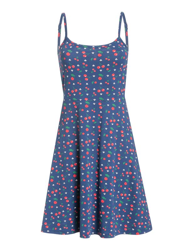 Nastrovje Potsdam Pussy Deluxe Cat Paws & Cherries Damen Spaghettikleid blau allover