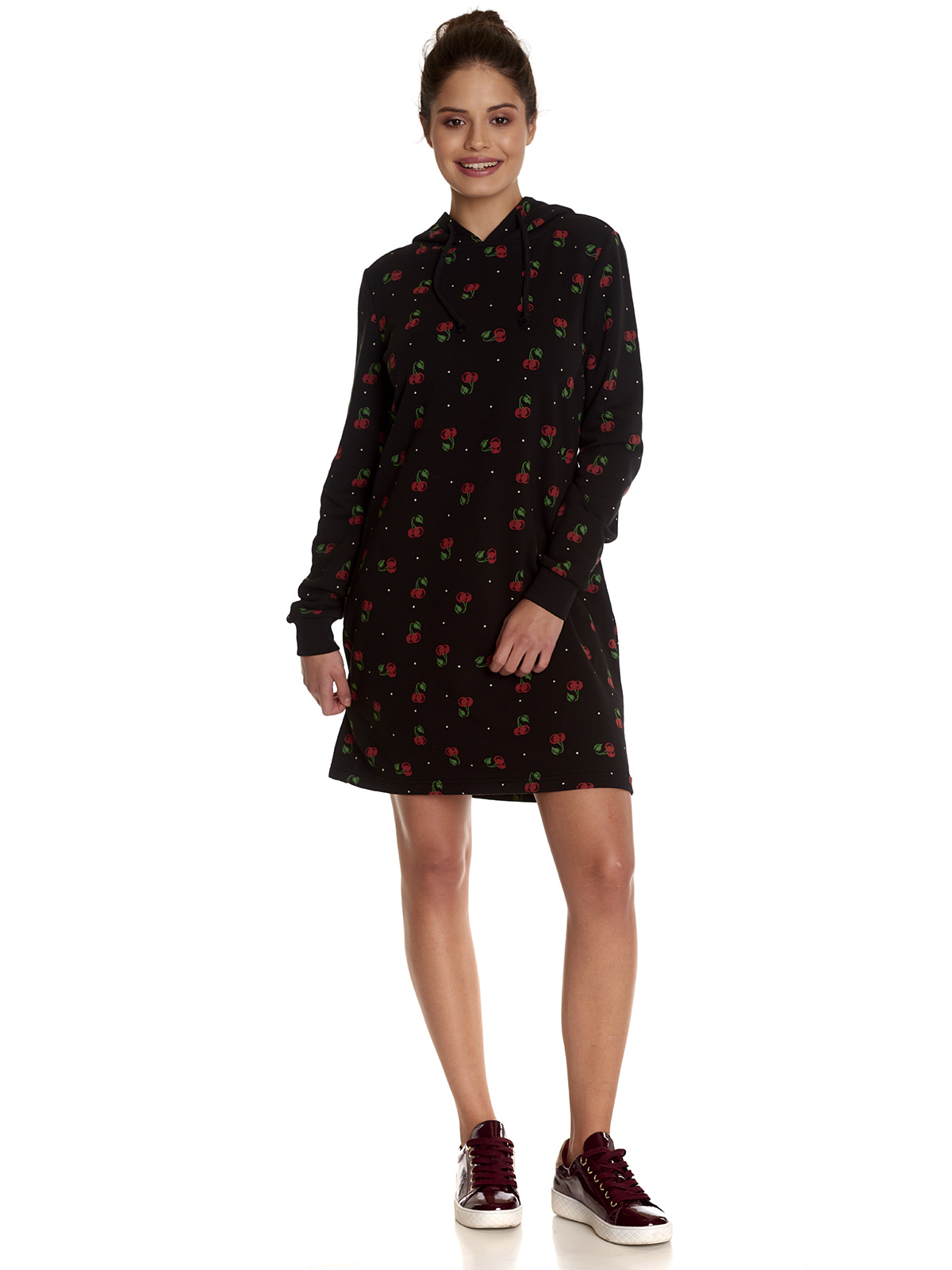 Napo Kleid Kirschen NEU PUSSY DELUXE Sweet Cherry Dress black