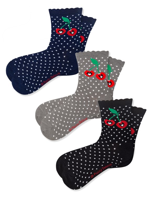 Nastrovje Potsdam Pussy Deluxe Sweet Dotties 3 Pack Socks mulicolour