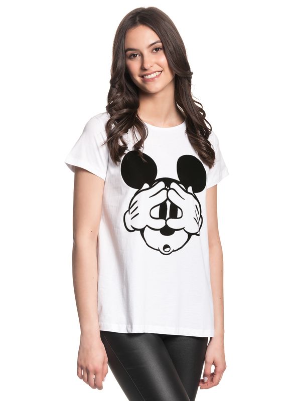 Nastrovje Potsdam Disney Mickey Mouse Hey Mickey Damen T-Shirt weiss