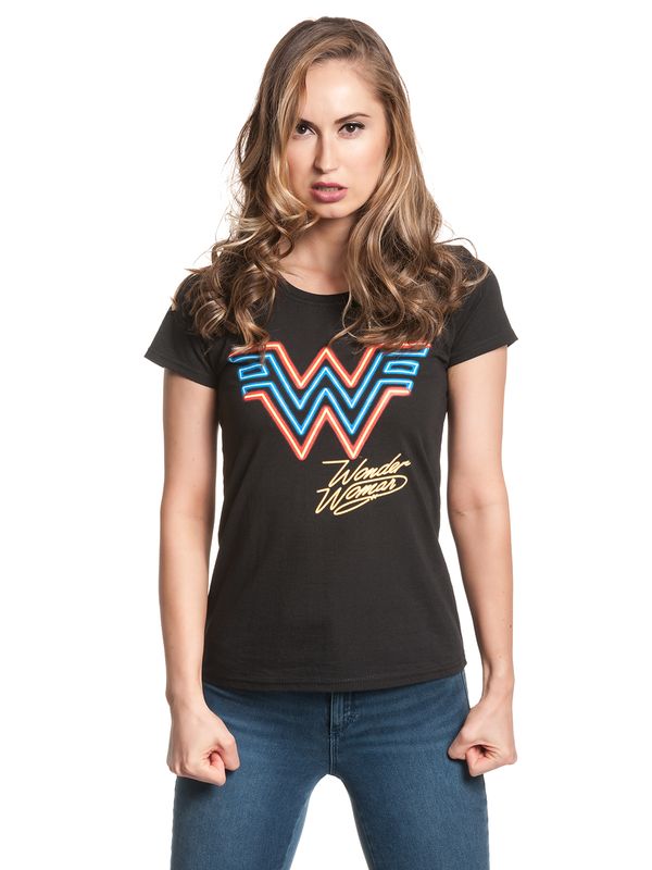 Nastrovje Potsdam Wonderwoman Retro Damen T-Shirt schwarz