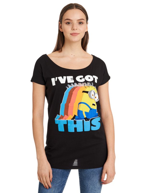 Nastrovje Potsdam Minions I&#039;ve Got This Damen Loose-Shirt schwarz