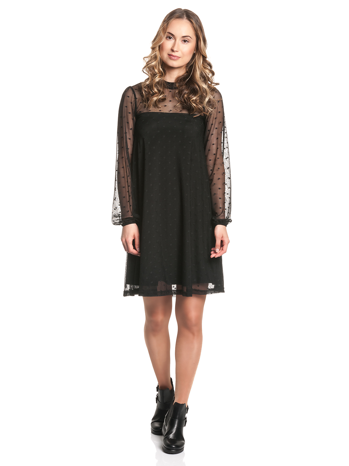Pussy Deluxe Black Dots Dress female black