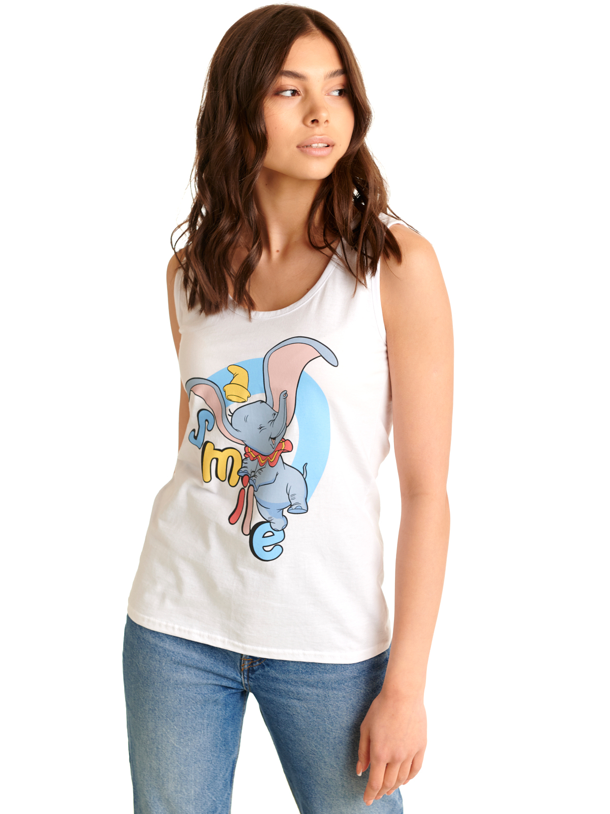 Dumbo Smile Damen Tanktop weiss