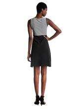 Pussy Deluxe Mini Stripes Damen A-Linien-Kleid schwarz allover