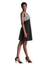 Pussy Deluxe Mini Stripes Damen A-Linien-Kleid schwarz allover