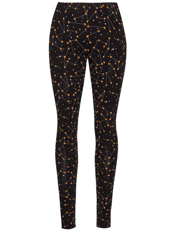 Nastrovje Potsdam Pussy Deluxe Celestial Stars Damen Leggings schwarz allover