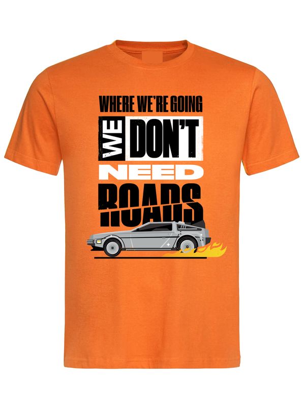 Nastrovje Potsdam Back To The Future We Don&#039;t Need Herren T-Shirt orange