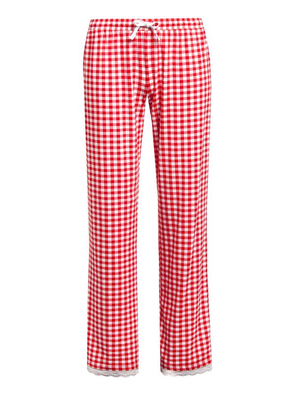 Nastrovje Potsdam Pussy Deluxe Red Plaid Damen Schlafhose rot allover