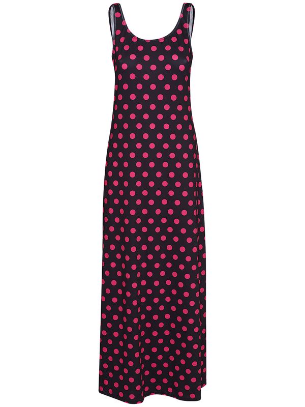 Nastrovje Potsdam Pussy Deluxe Classic Pink Dotties Damen Strandkleid schwarz allover