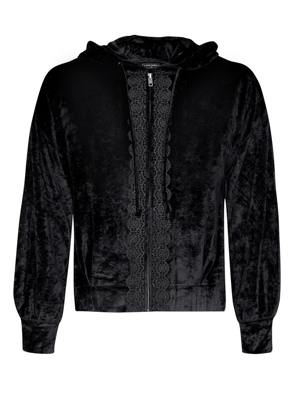 Nastrovje Potsdam Vive Maria Velvet Dream Damen Kapuzensweatjacke schwarz