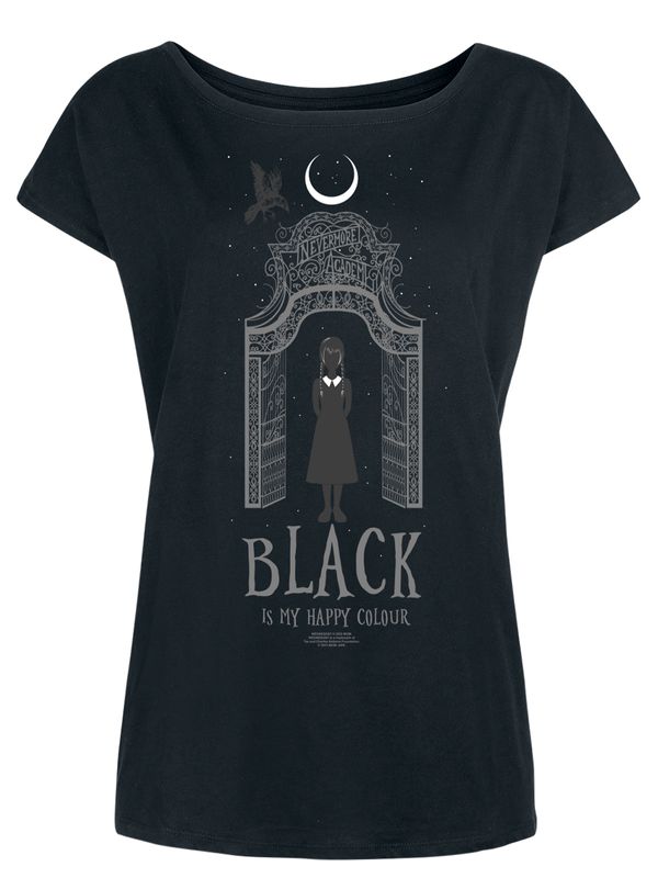 Nastrovje Potsdam Wednesday Black Is My Happy Colour Damen Loose-Shirt schwarz