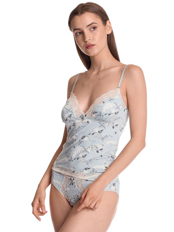 Nastrovje Potsdam Vive Maria Blue Dawn Damen Wäscheset: Top mit Slip blau allover