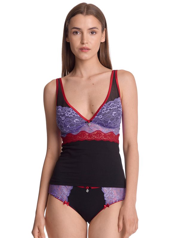 Nastrovje Potsdam Vive Maria Lavender Kiss Damen Wäscheset: Top mit Panty lilac/black