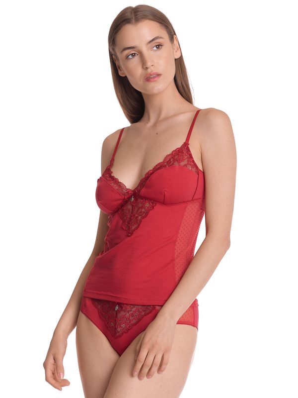 Nastrovje Potsdam Vive Maria Red Boudoir Damen Wäscheset: Top mit Panty rot