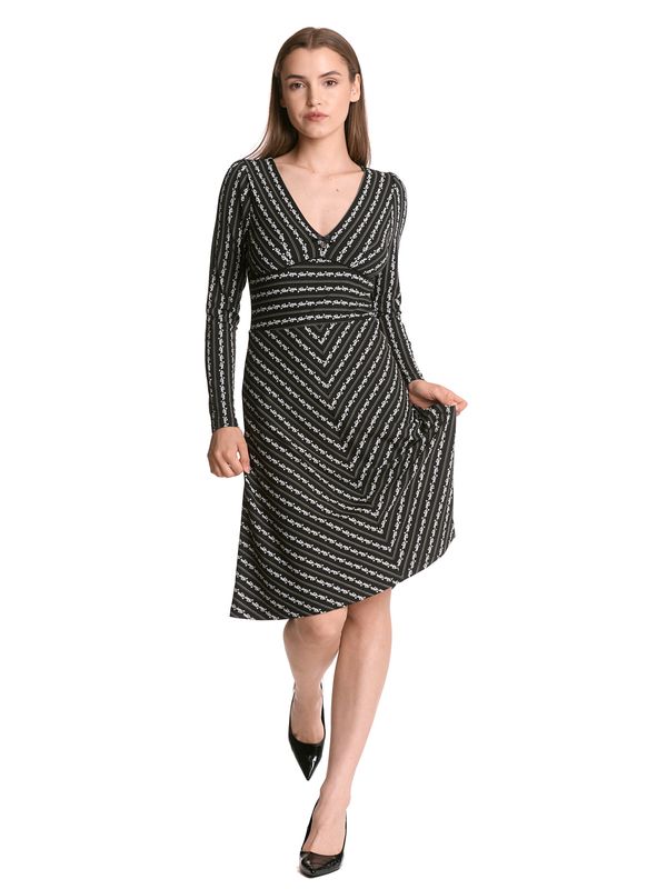 Nastrovje Potsdam Vive Maria Dandy Stripes Damen A-Linien-Kleid schwarz allover