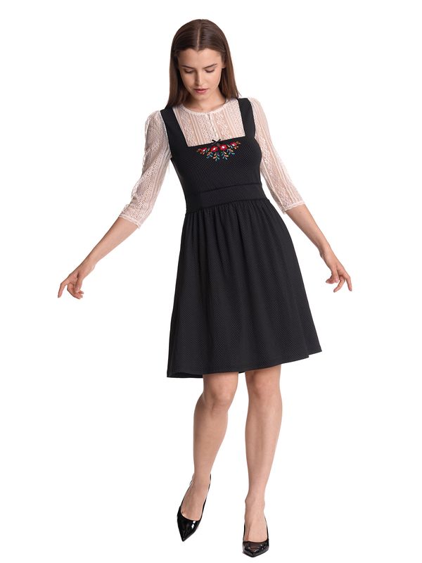 Nastrovje Potsdam Vive Maria Meadow Girl Damen A-Linien-Kleid creme/schwarz