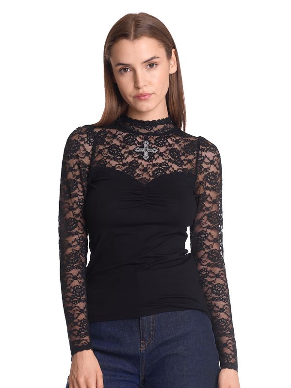 Nastrovje Potsdam Vive Maria Lace Vamp Damen Spitzenshirt schwarz