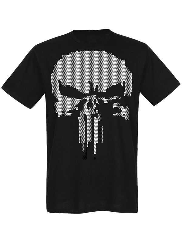 Nastrovje Potsdam The Punisher Fake Knit Herren T-Shirt schwarz