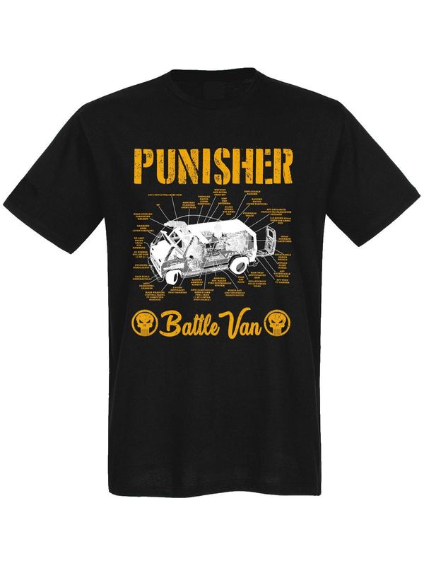 Nastrovje Potsdam The Punisher Battle Van Herren T-Shirt schwarz