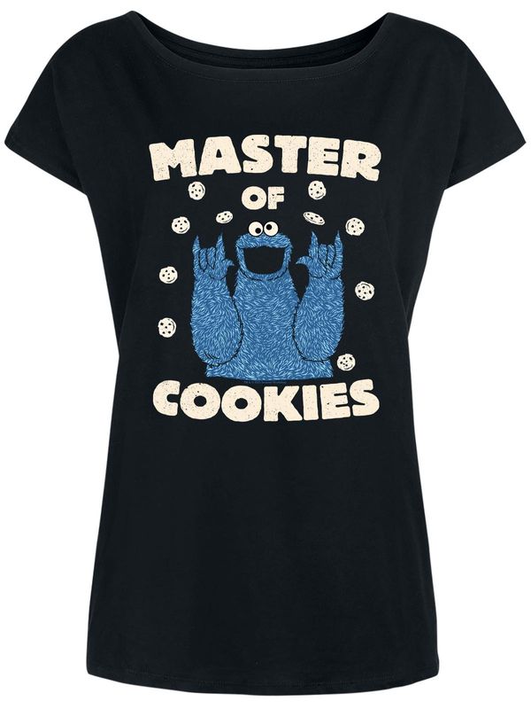 Nastrovje Potsdam Sesamstrasse Master Of Cookies Damen Loose-Shirt schwarz