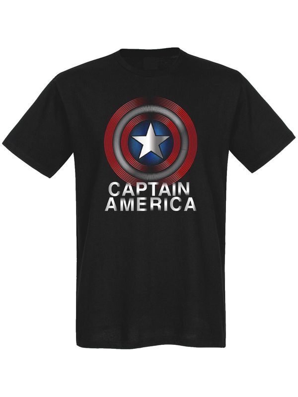 Nastrovje Potsdam Captain America Flash Logo Herren T-Shirt schwarz