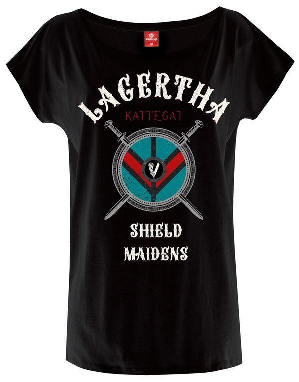 Nastrovje Potsdam Vikings Lagertha Shield Maidens Damen Loose-Shirt schwarz