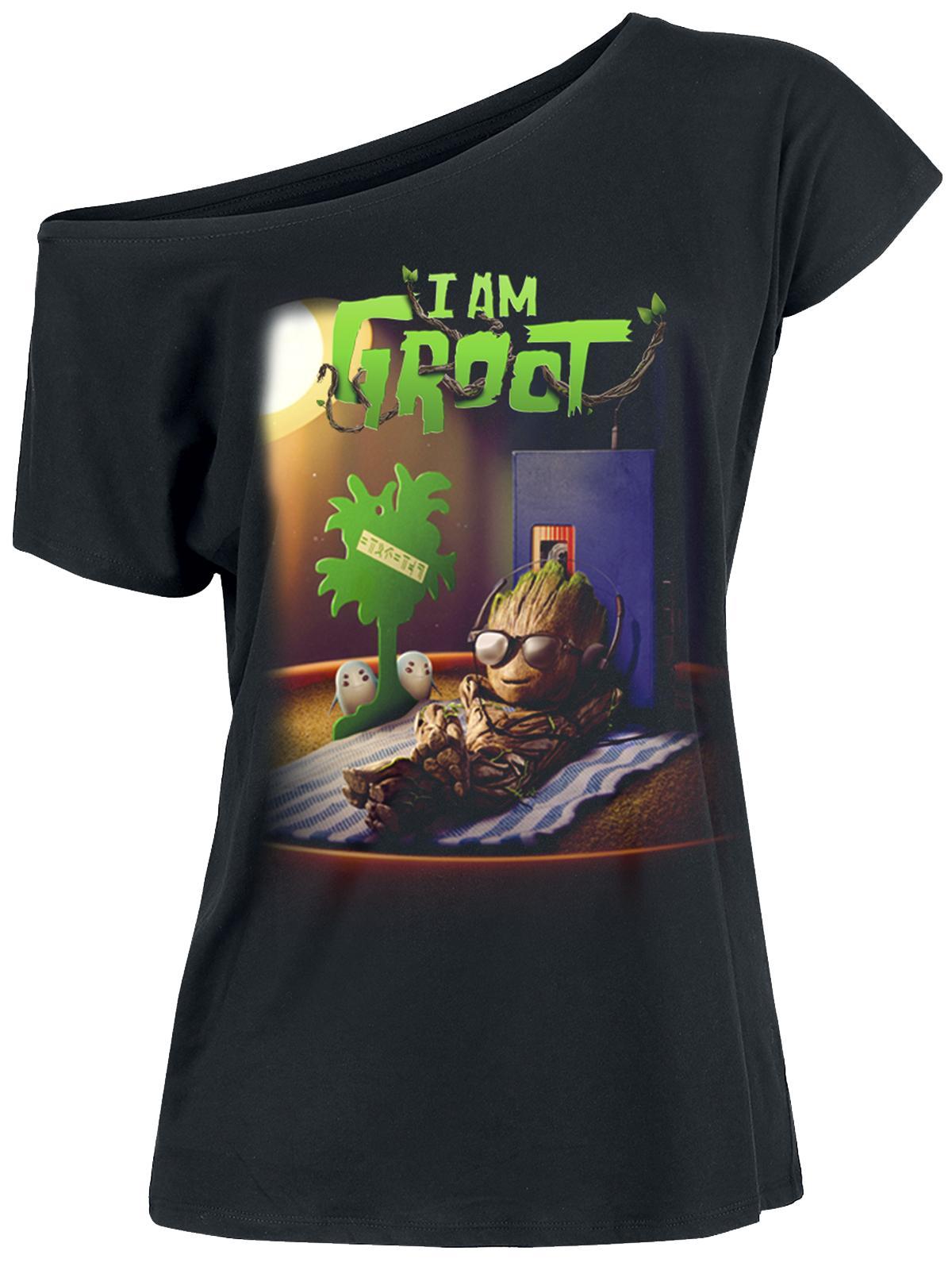 Guardians of the Galaxy Groot Chilling Herren Loose-Shirt schwarz