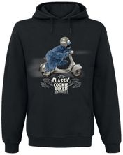 Sesame Street Classic Cookie Biker Hoodie male black