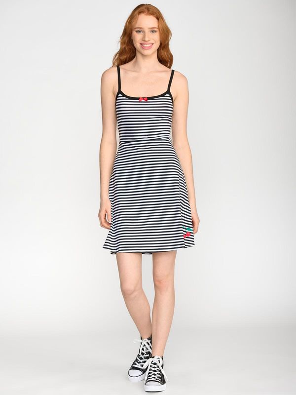 Nastrovje Potsdam Pussy Deluxe Stripey Classic Dress female schwarz/weiß