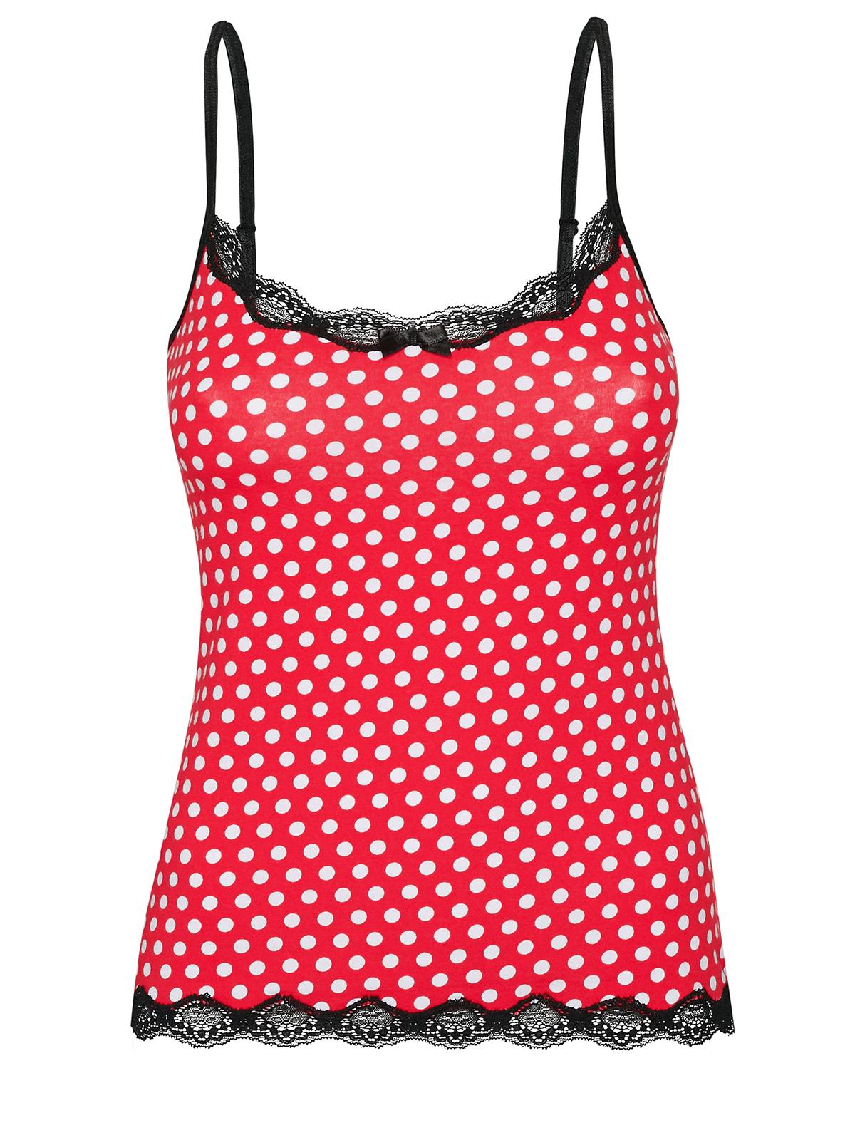 Pussy Deluxe Dotties Classic Top female red allover