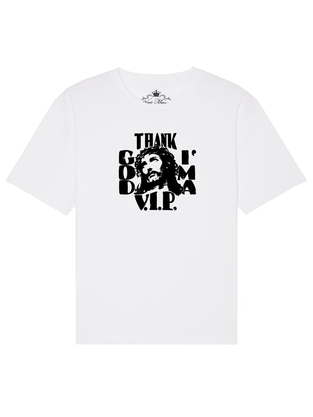 Vive Maria Thank God T-Shirt male weiss