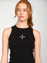 Vive Maria Holy Summer Damen Ripptanktop schwarz
