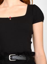 Vive Maria Black Girl Rib Shirt black