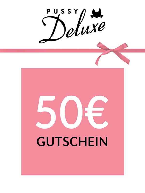 Nastrovje Potsdam Pussy Deluxe Geschenkgutschein 50 EUR deutsch