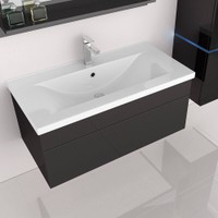 Badmöbel WANGEROOGE - S Schwarz - Made in Germany