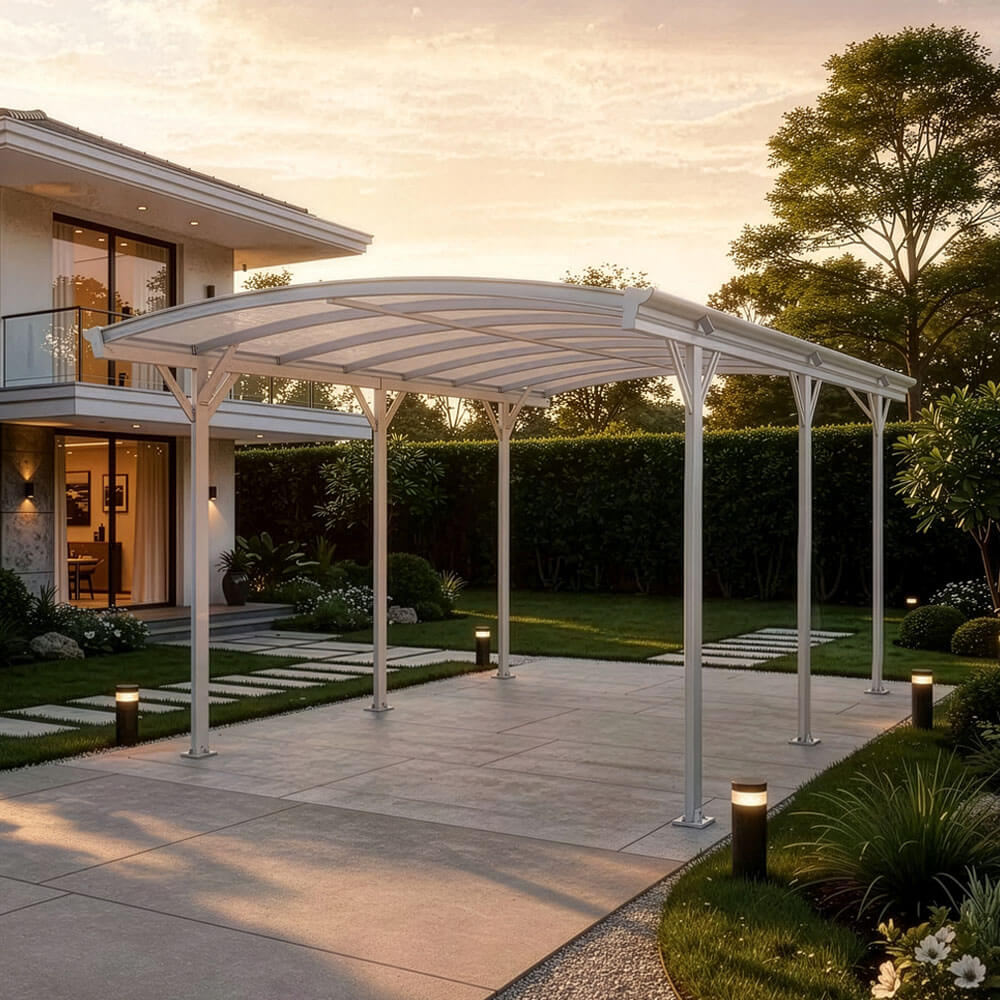 Home Deluxe Carport de diseño FALO - 505 x 300 cm Blanco 3