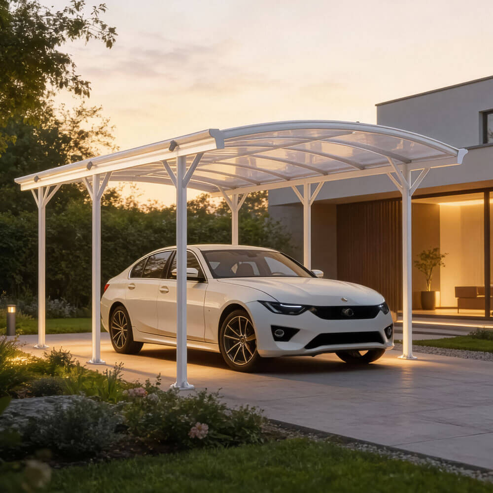 Home Deluxe Carport de diseño FALO - 505 x 300 cm Blanco 2
