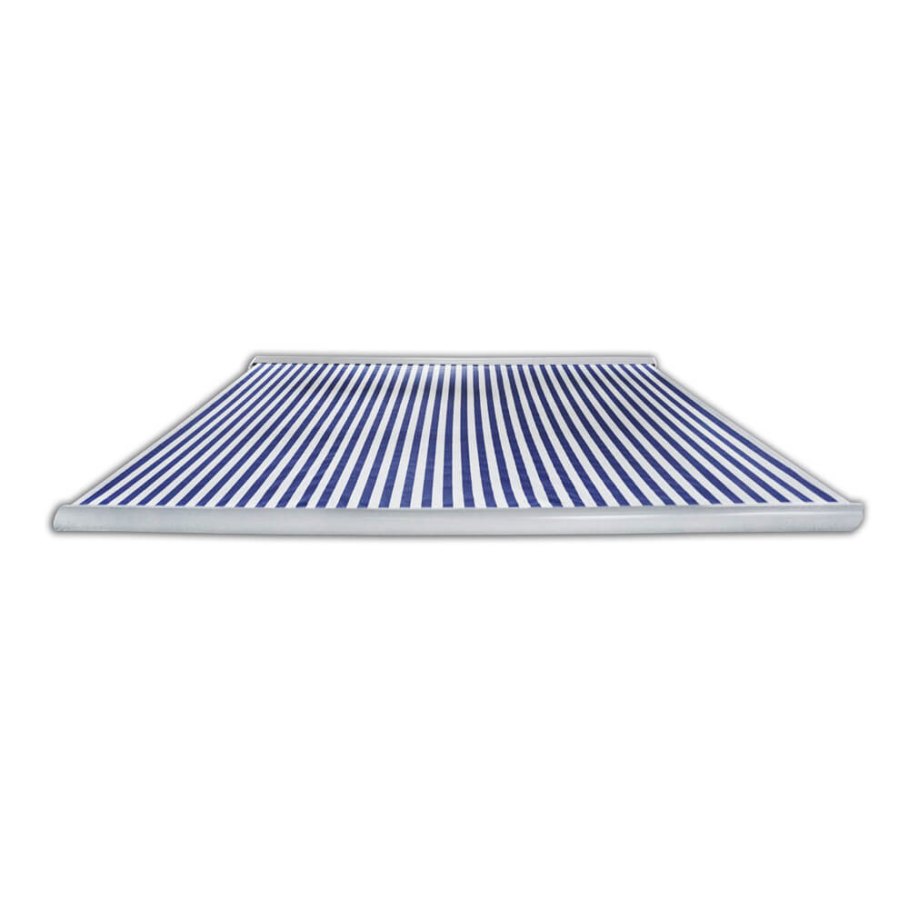LED Vollkassettenmarkise Markise Terrasse Überdachung SandMarineblau Windsensor