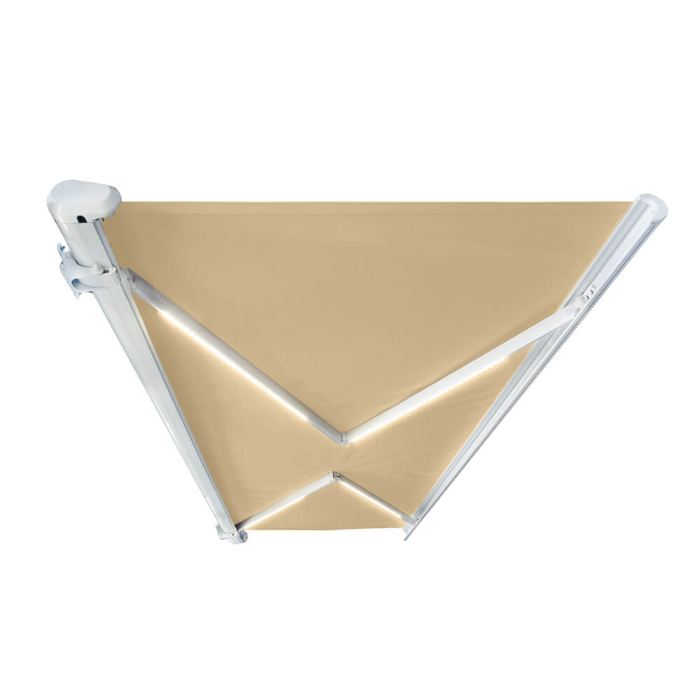 Home Deluxe Toldo LED cofre completo ELOS eléctrico - 500 x 300 cm Color arena 3