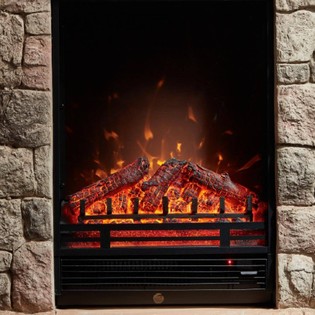 COSTWAY Elektrische open haard met verwarming, 1500 W, inbouwhaard met afstandsbediening, 0,5 - 9 uur timer, instelbaar 3D-vlameffect, wandhaard met 17 tot 32 °C thermostaat (60,7 x 11,7 x 34 cm, 23
