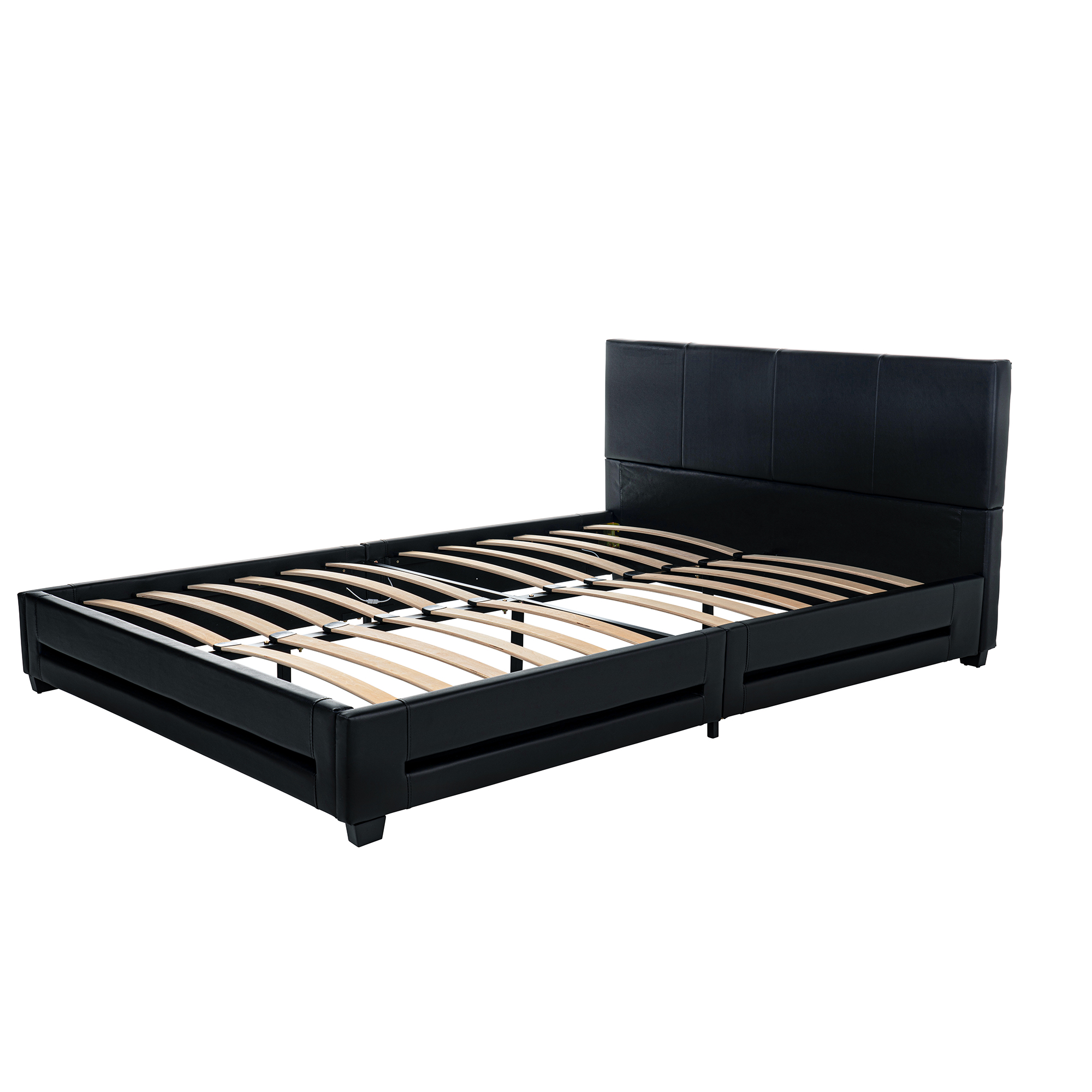 LED Bett ASTEROID - 140 x 200 cm Schwarz 2