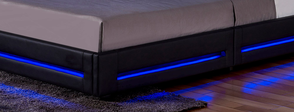 Home Deluxe Cama LED ASTEROID - 180 x 200 cm negro 3