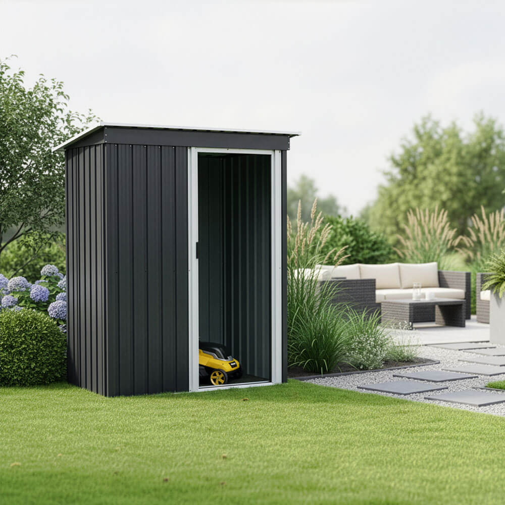 Home Deluxe Cobertizo para herramientas de acero galvanizado BOHIO XS - 163 x 182 cm